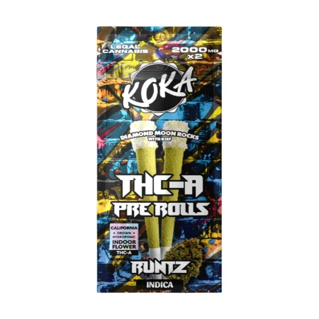 Koka THC-A Diamond Pre Rolls | Runtz | Indica 2gx2 10-Packs
