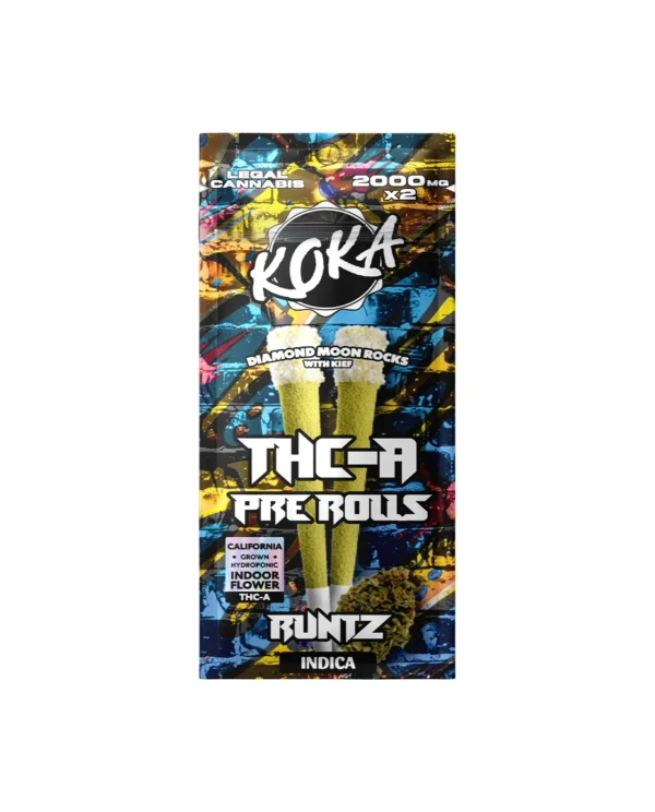 Koka THC-A Diamond Pre Rolls | Runtz | Indica 2gx2 10-Packs
