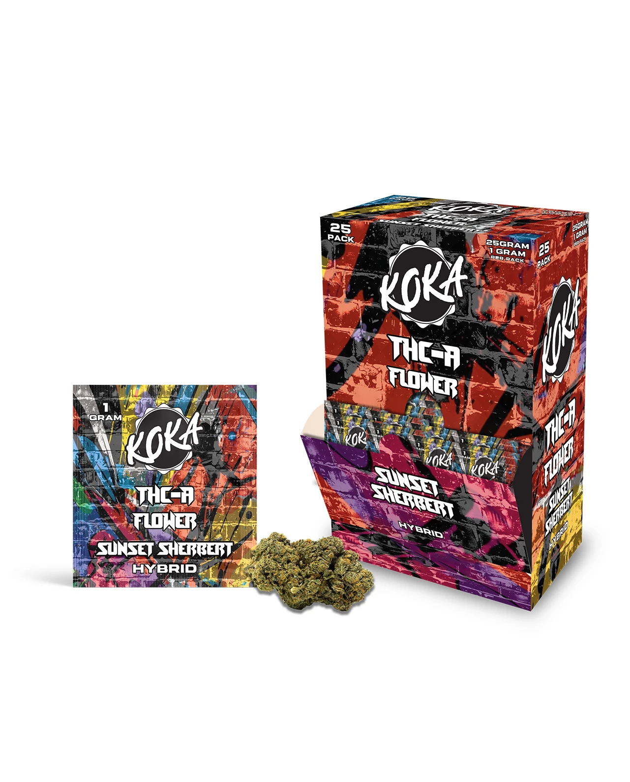 Koka THC-A Flower | Sunset Sherbert | Hybrid - 1 Gram - Image 2