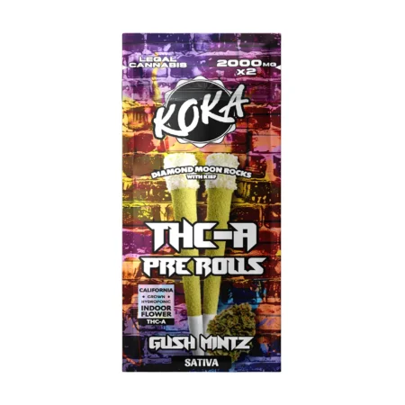 Koka THC-A Diamond Pre Rolls | Gush Mintz | Sativa 2gx2 10-Packs