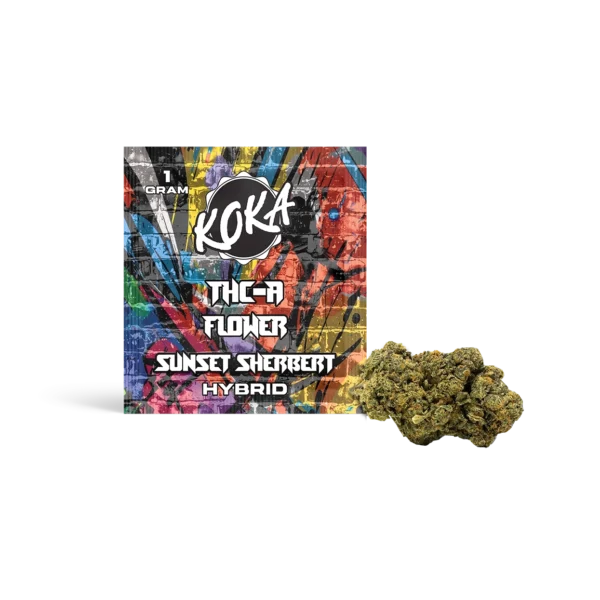 Koka THC-A Flower | Sunset Sherbert | Hybrid - 1 Gram