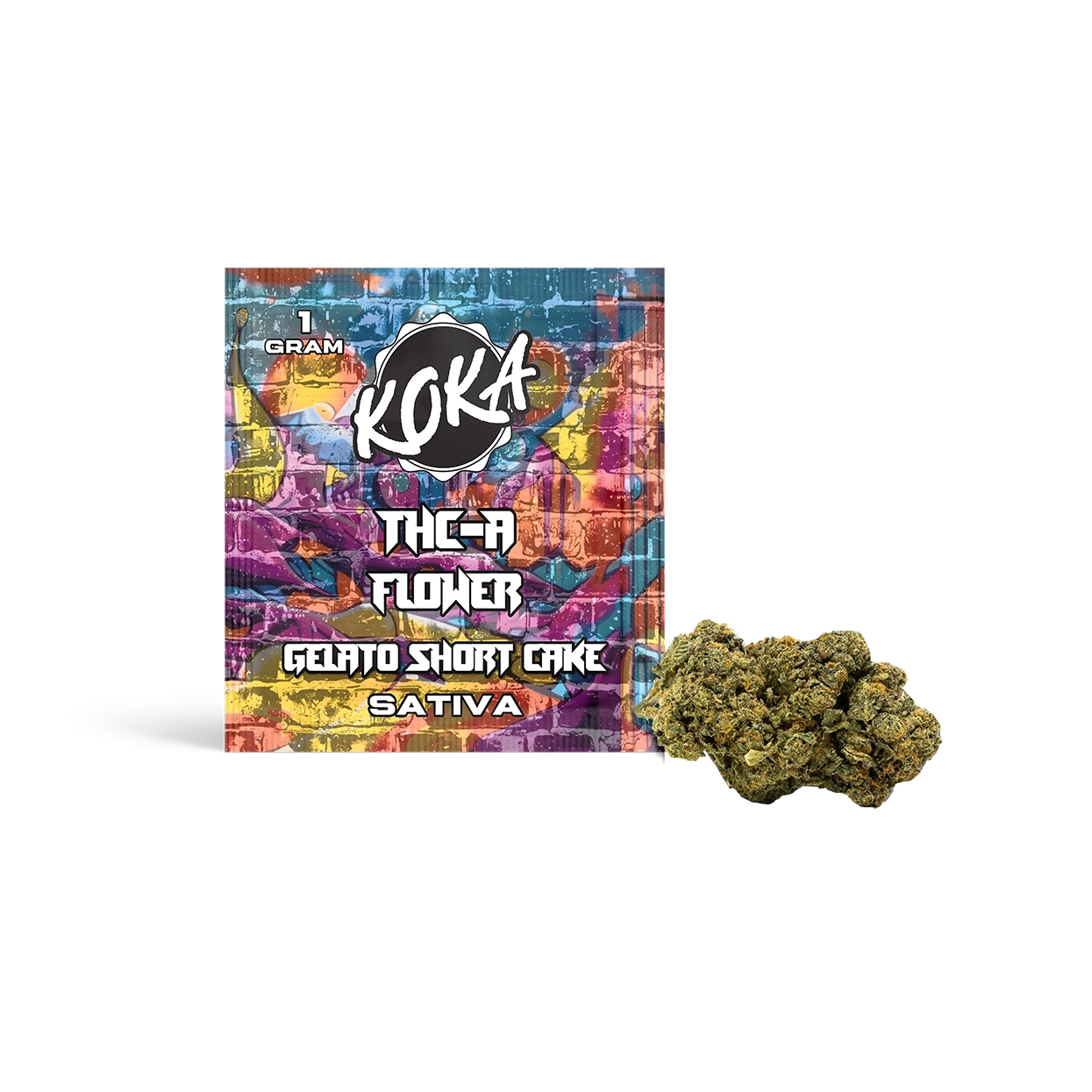 Koka THC-A Flower | Gelato Short Cake | Sativa - 1 Gram