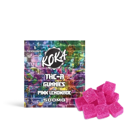 Koka THC-A Gummies | Pink Lemonade | 500mg Each 25-Count