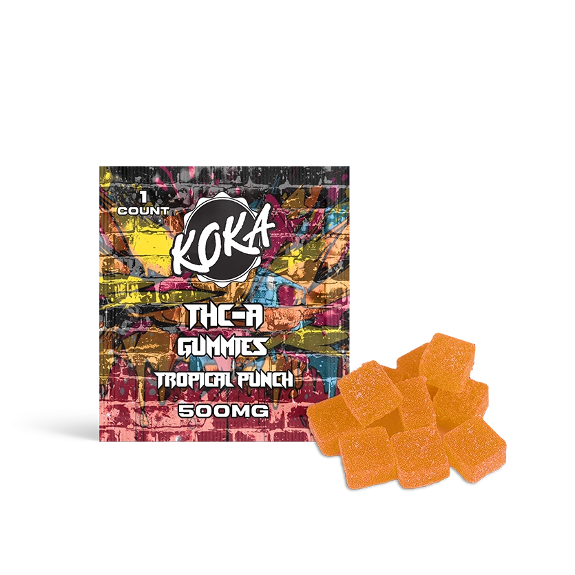 Koka THC-A Gummies | Tropical Punch | 500mg Each 25-Count
