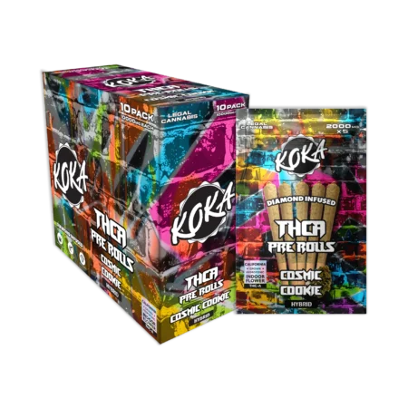 THC-A Diamond Infused Pre Rolls | Cosmic Cookie | Hybrid - 2000mg (5 cones per pack)
