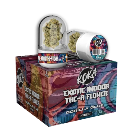Koka Exotic Indoor THC-A Flower | Gorilla Glue | Hybrid 3.5g Per Jar