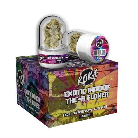 Koka Exotic Indoor THC-A Flower | Ice Cream Cake | Indica 3.5g Per Jar